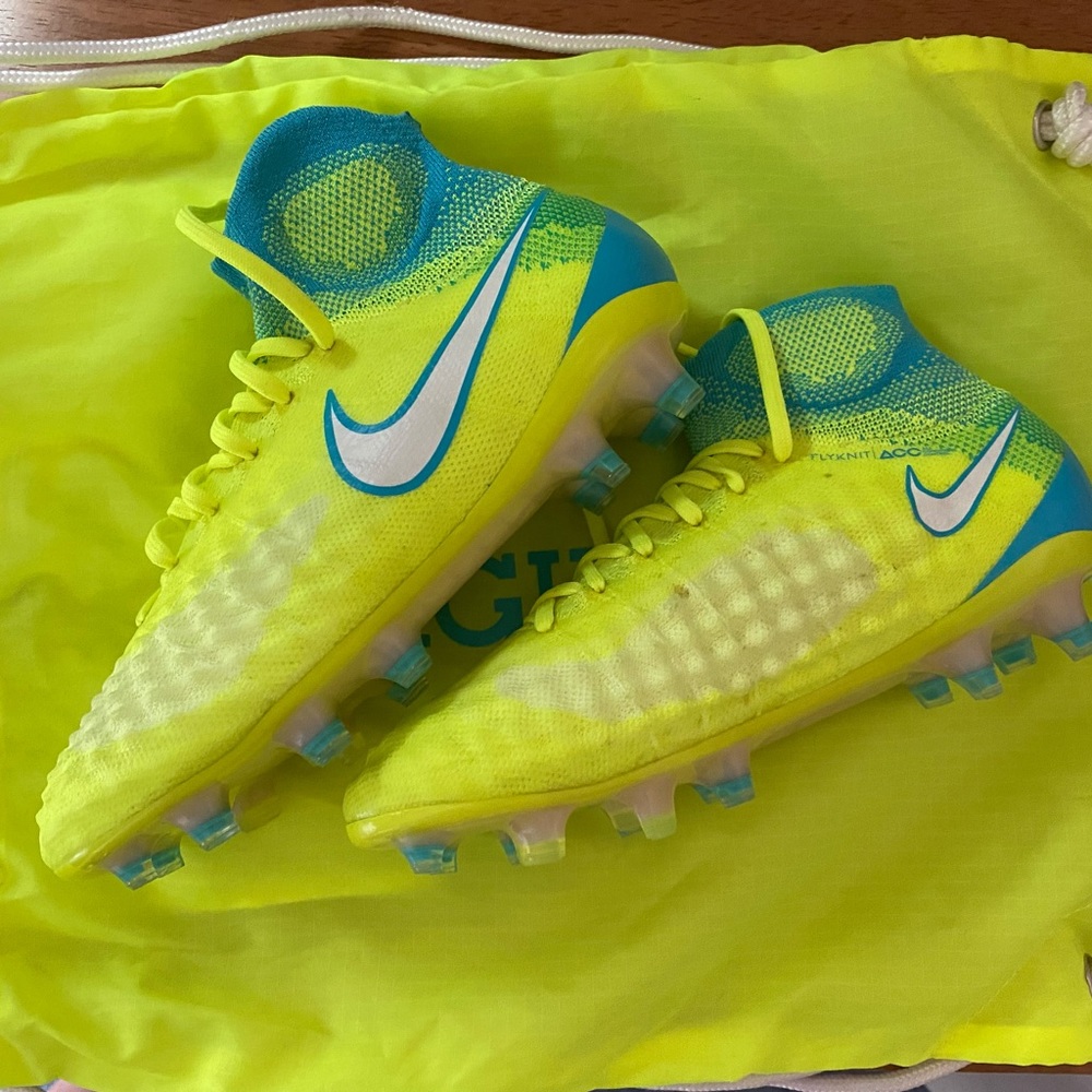 Nike Magista Yellow and Blue Soccer Cleats